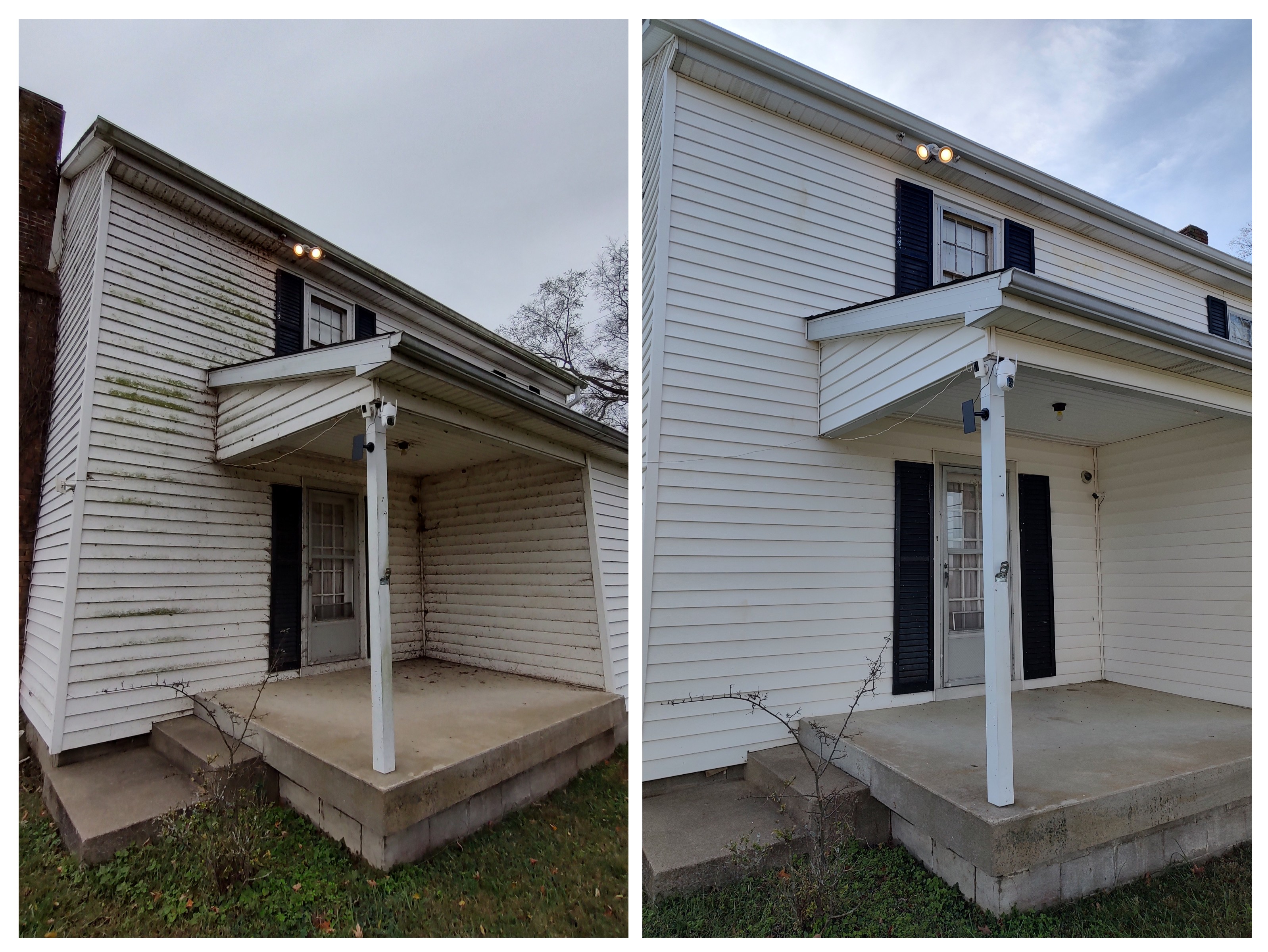 Professional residential exterior cleaning results
