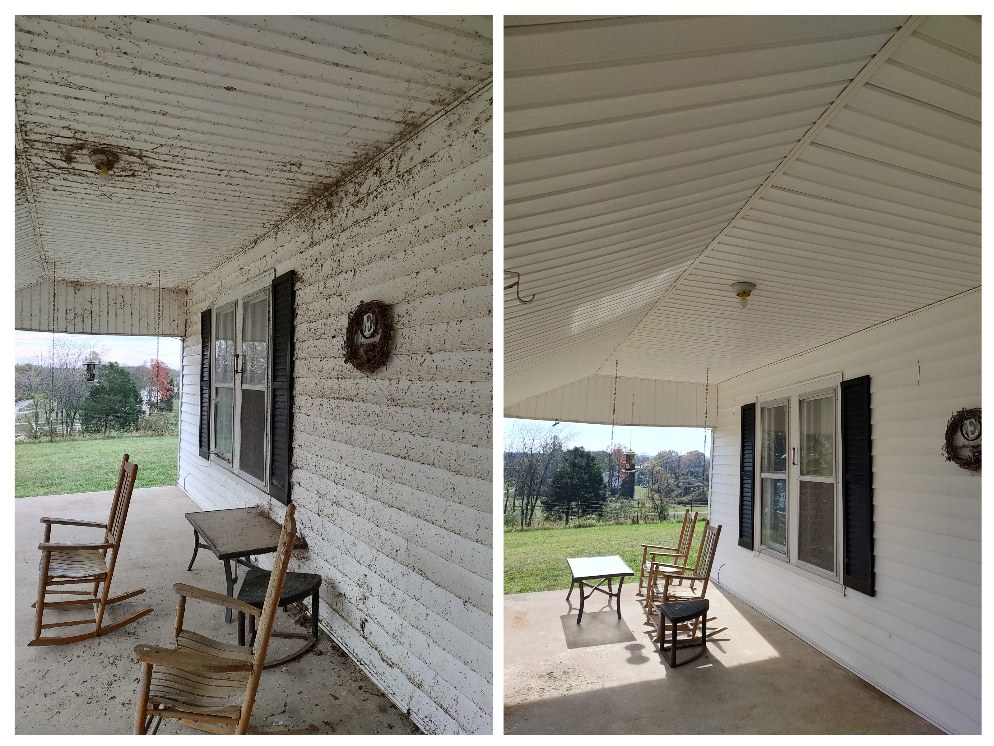 Driveway and concrete cleaning project