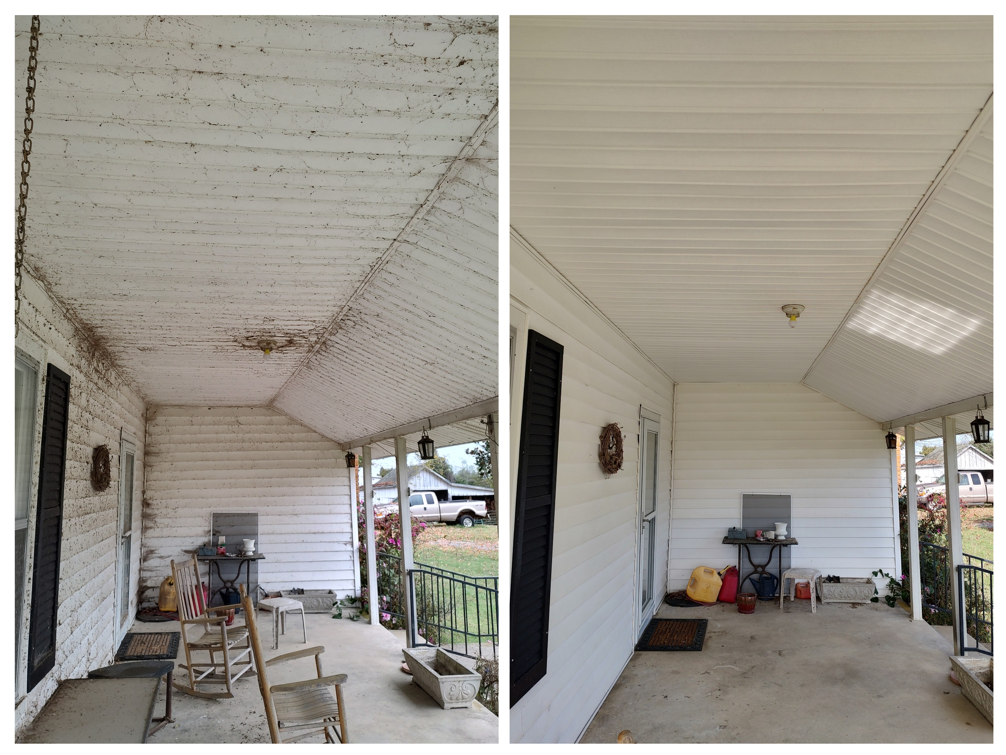 Roof and exterior surface cleaning project